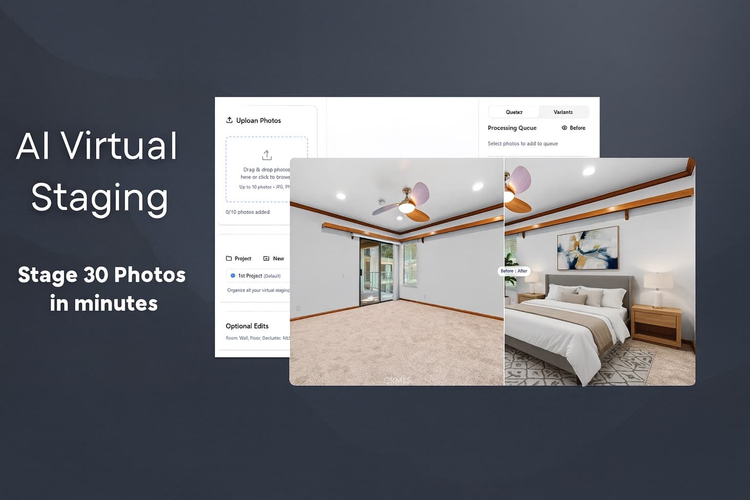 Virtual Staging Dashboard preview